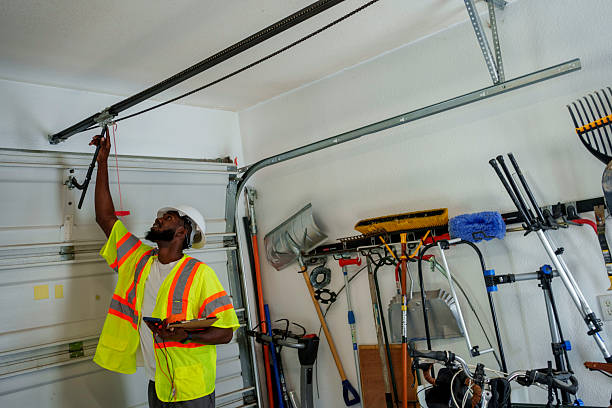 Professional Garage Door Panel Replacement technician working in Hopewell, VA